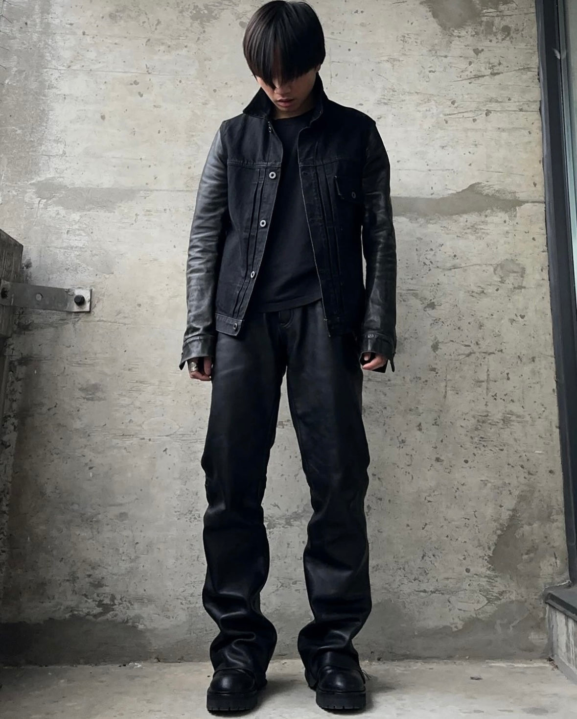 Isamu Katayama "BACKLASH" SS11 Hybrid Cow Leather Denim Jacket