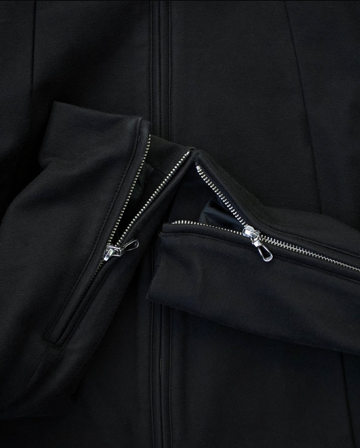 SHELLAX x SemanticDesign 00s Multi-Zip Cotton Twil Cafe Racer Jacket