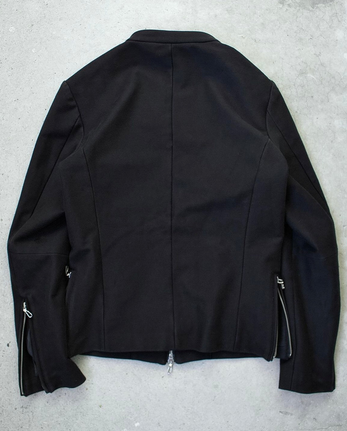 SHELLAX x SemanticDesign 00s Multi-Zip Cotton Twil Cafe Racer Jacket