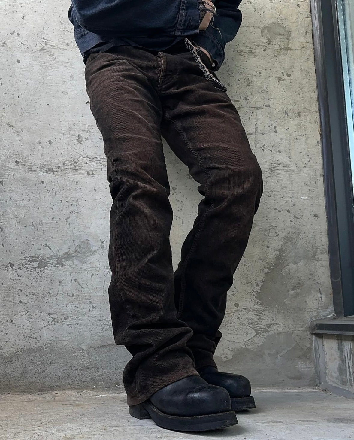 Isamu Katayama "BACKLASH" AW13 Dark Brown BootCut Corduroys