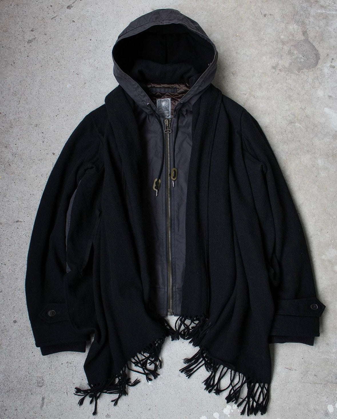 Mihara Yasuhiro hybrid poncho bomber jacket 2004 AW