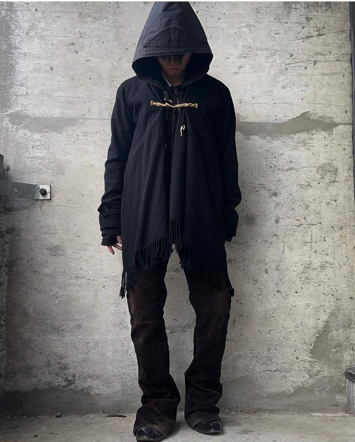MiharaYasuhiro AW04 Hybrid Scarf Poncho Bomber Jacket