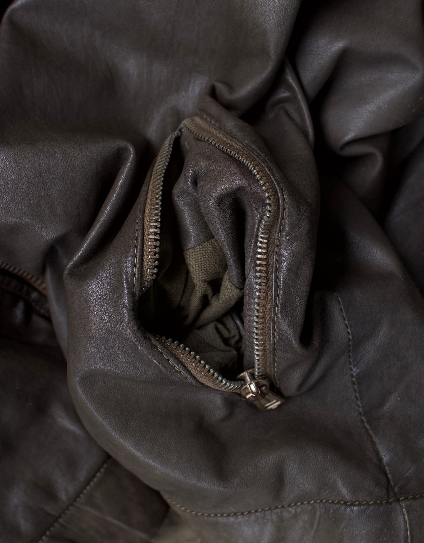 Giorgio Brato Early 00s Vegetable-tanned Brown Leather Rider Jacket