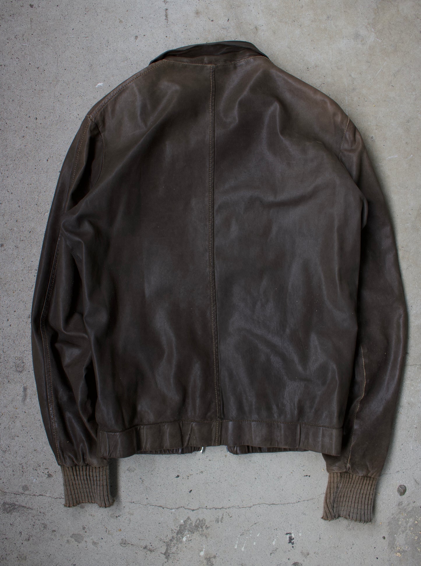 Giorgio Brato Early 00s Vegetable-tanned Brown Leather Rider Jacket
