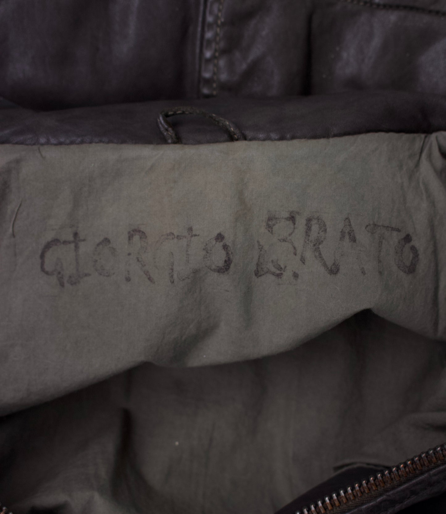 Giorgio Brato Early 00s Vegetable-tanned Brown Leather Rider Jacket