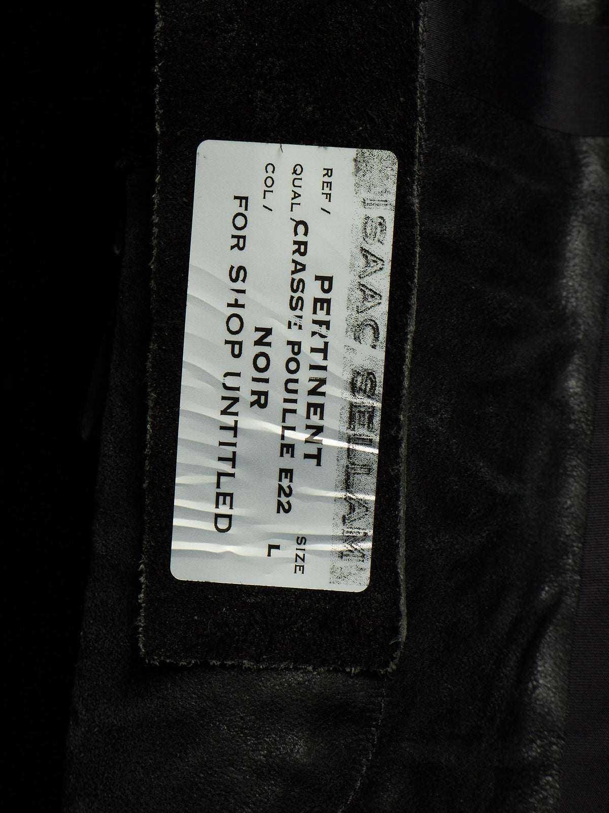 Isaac Sellam: “Experience” SS22 Black High Neck Pertinent Lambskin Leather Coat
