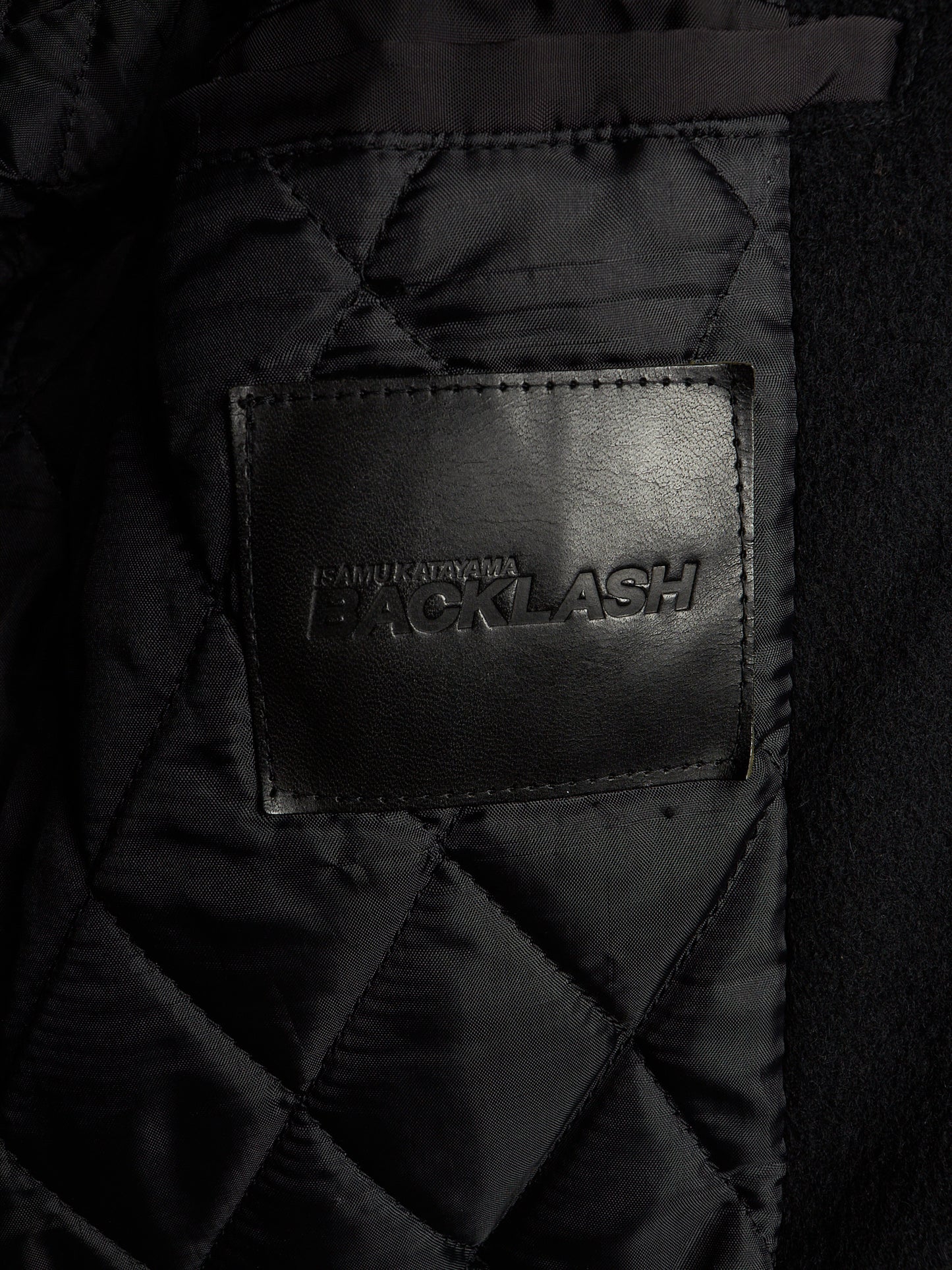Isamu Katayama "BACKLASH" 2010s Wool Cashmere Hybrid Cow Leather Varsity Jacket
