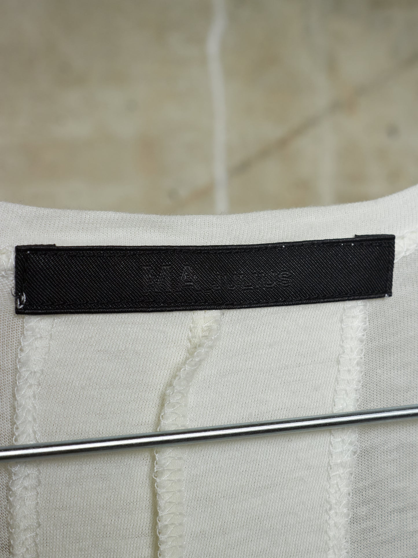 MA_Julius SS15 Ivory Cotton Silk Jersey Longline Tank Top