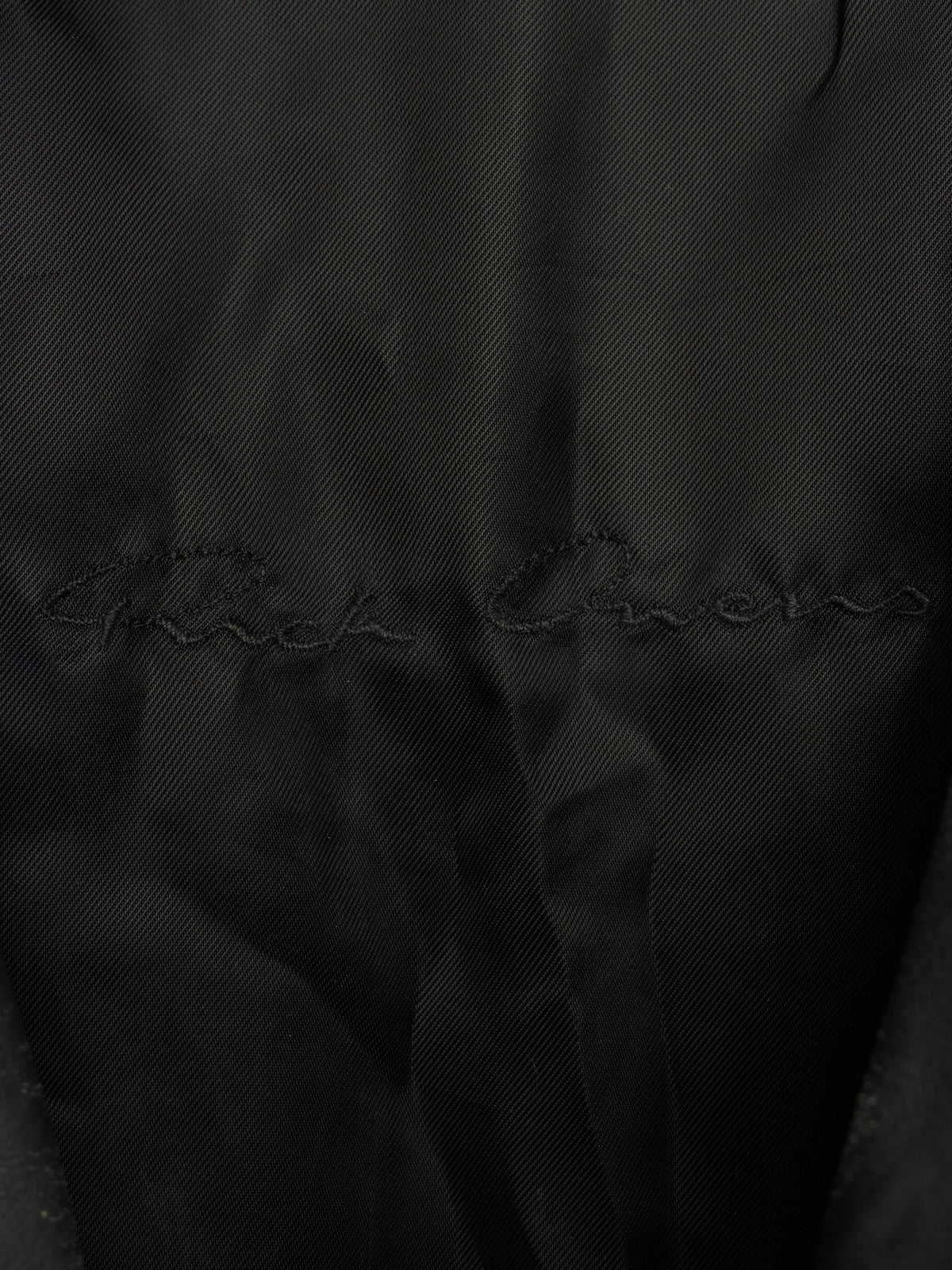 Rick Owens SS25 "HOLLYWOOD" Black Tamponato Calf Leather Lido Coat