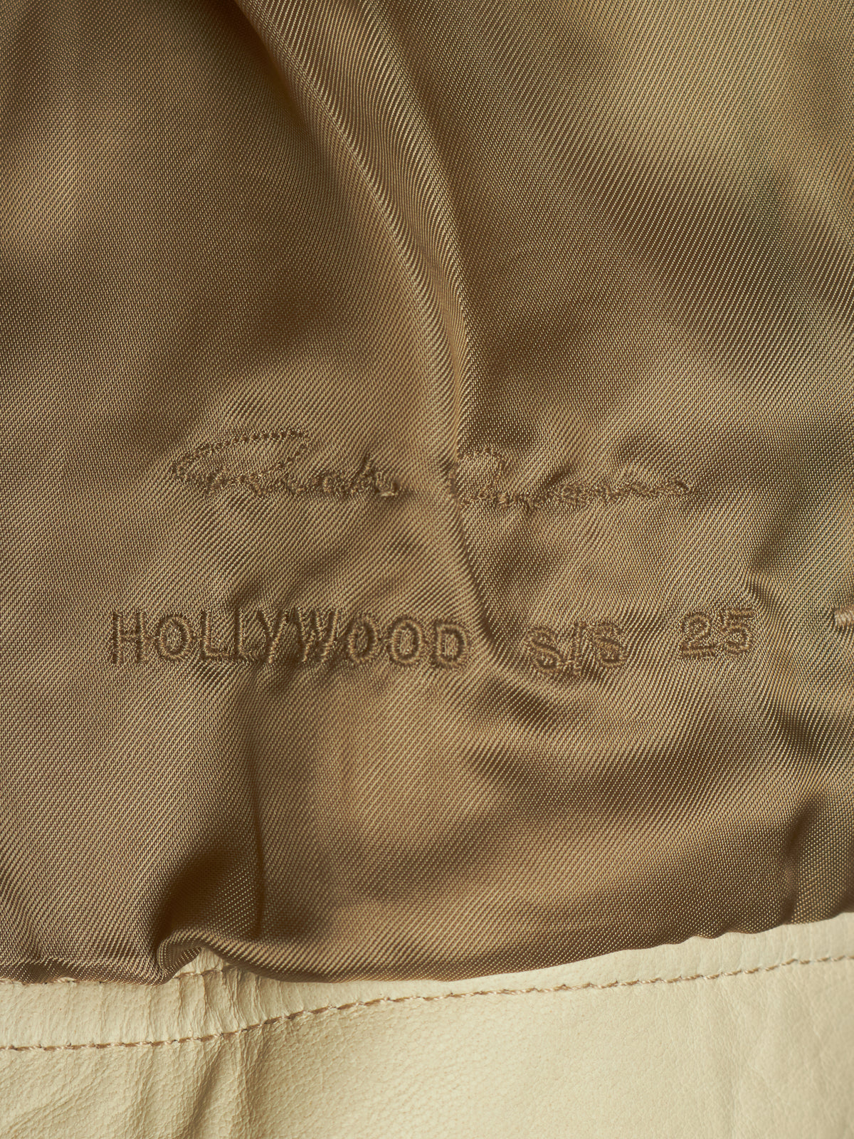 Rick Owens SS25 "HOLLYWOOD" PARCHMENT Cropped Luke Stooges Lamb Leather Jacket