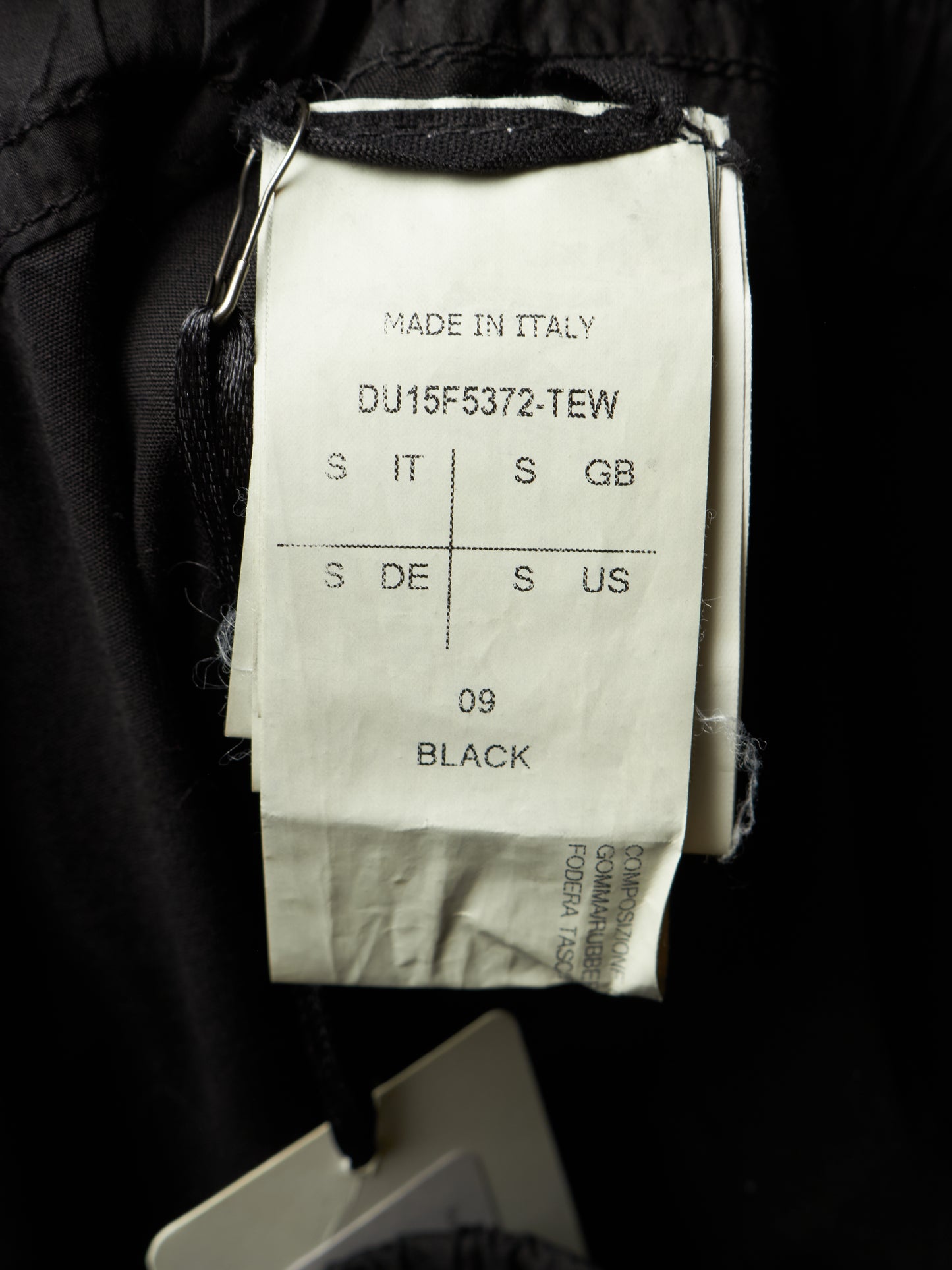 Rick Owens DRKSHDW AW15 "SPHINX" Black Drop-crotch Memphis Cargo Pants