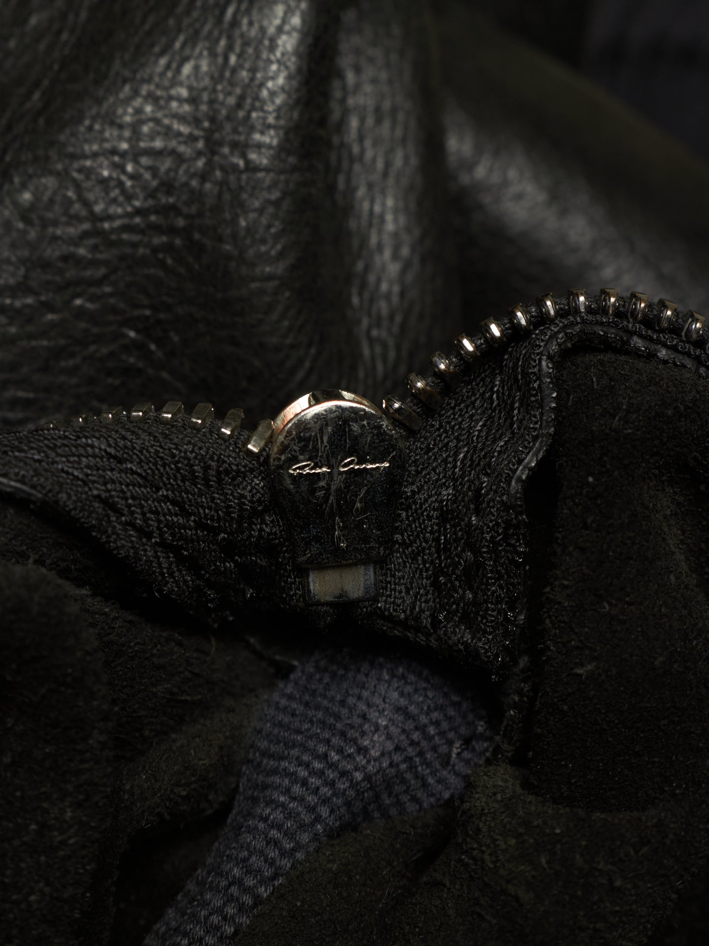 Rick Owens SS18 "DIRT" Black Calf Leather Braided Strap Tote Bag