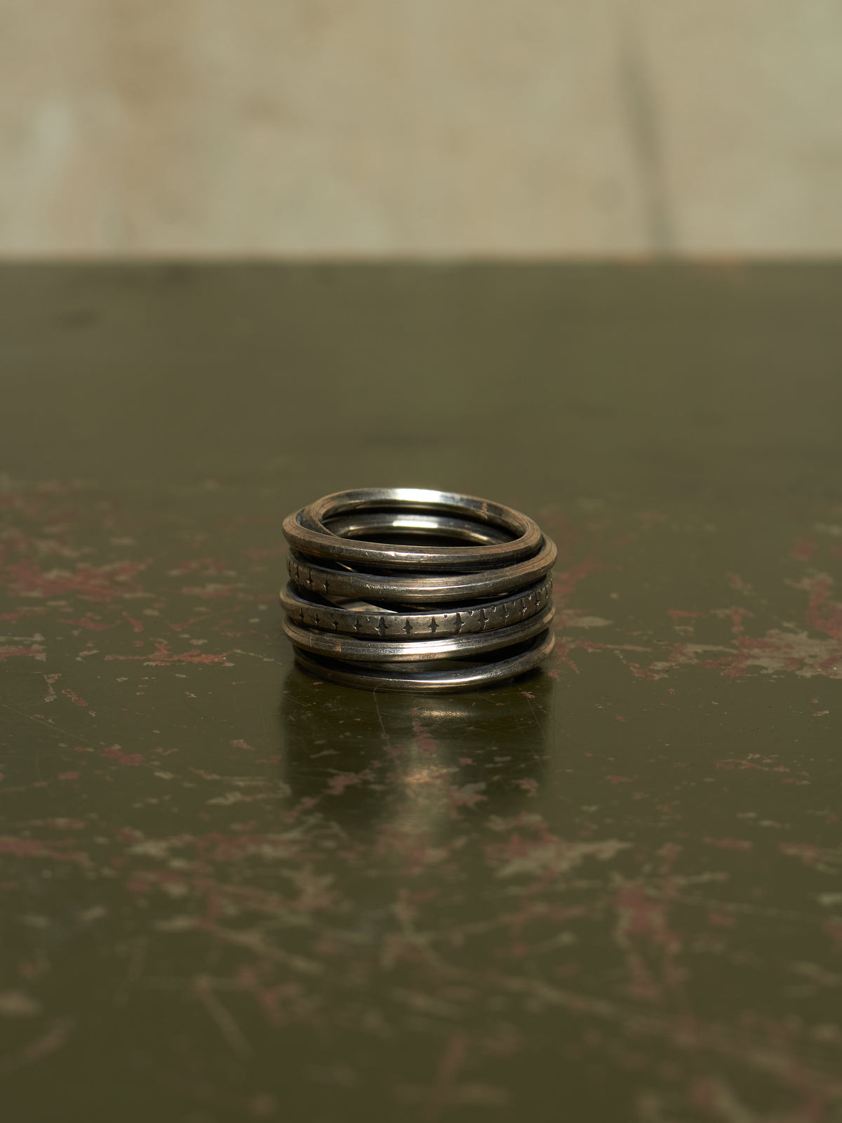 WERKSTATT:MÜNCHEN 'M1972SI' .925 Silver Wound Marks Ring