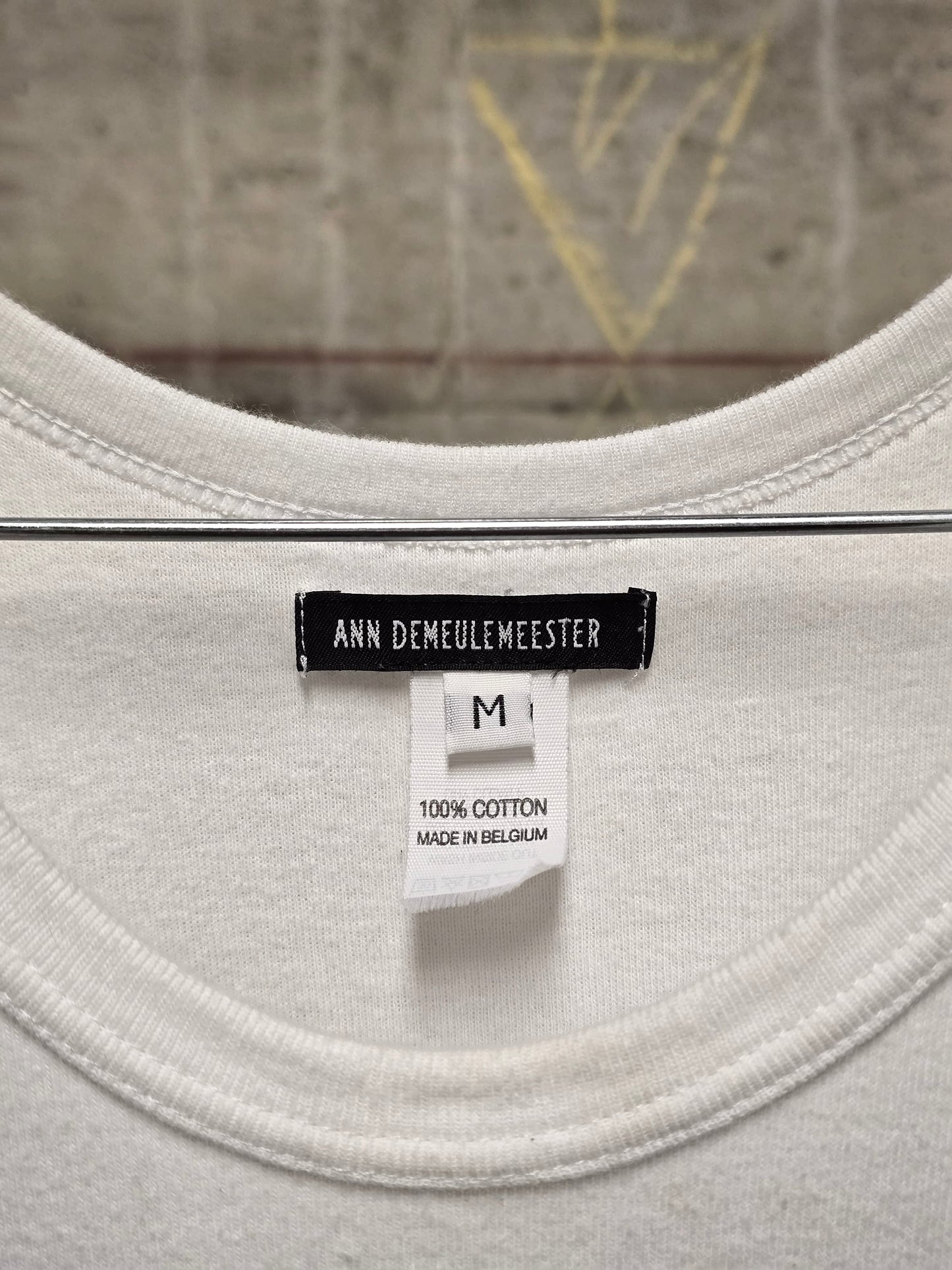 Ann Demeulemeester SS18 "FOREVER 02 KIDS" White Graphic Rib Knit Tank Top