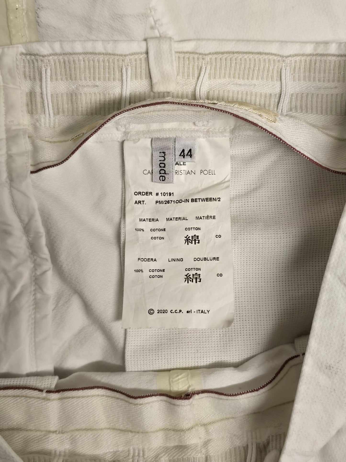 Carol Christian Poell 'PM/2671OD-IN BETWEEN/2' Object-dyed Visible Meltlock Front Zip Trousers