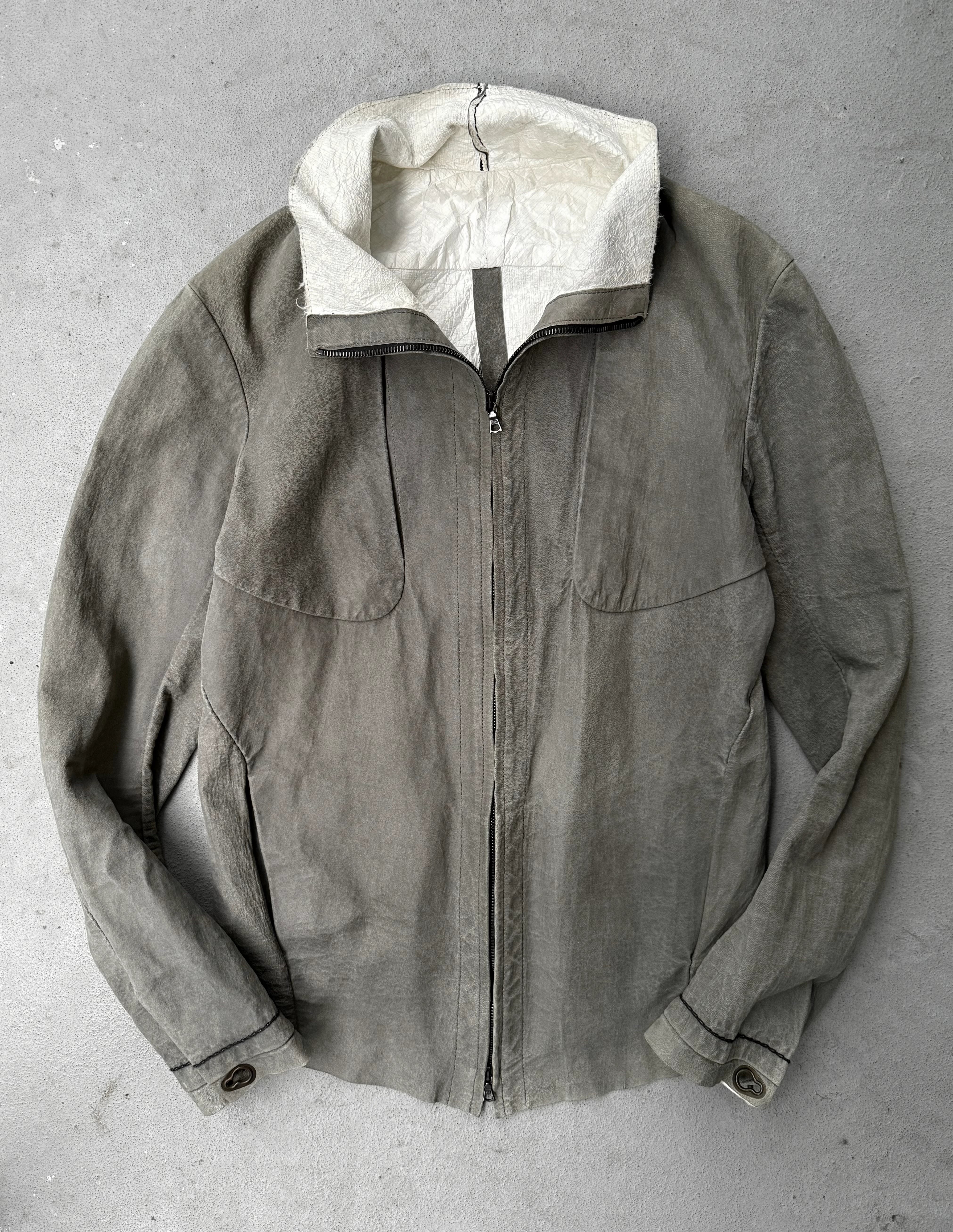 Isaac Sellam: “Experience” High Neck Tyvek Lined Lambskin Leather