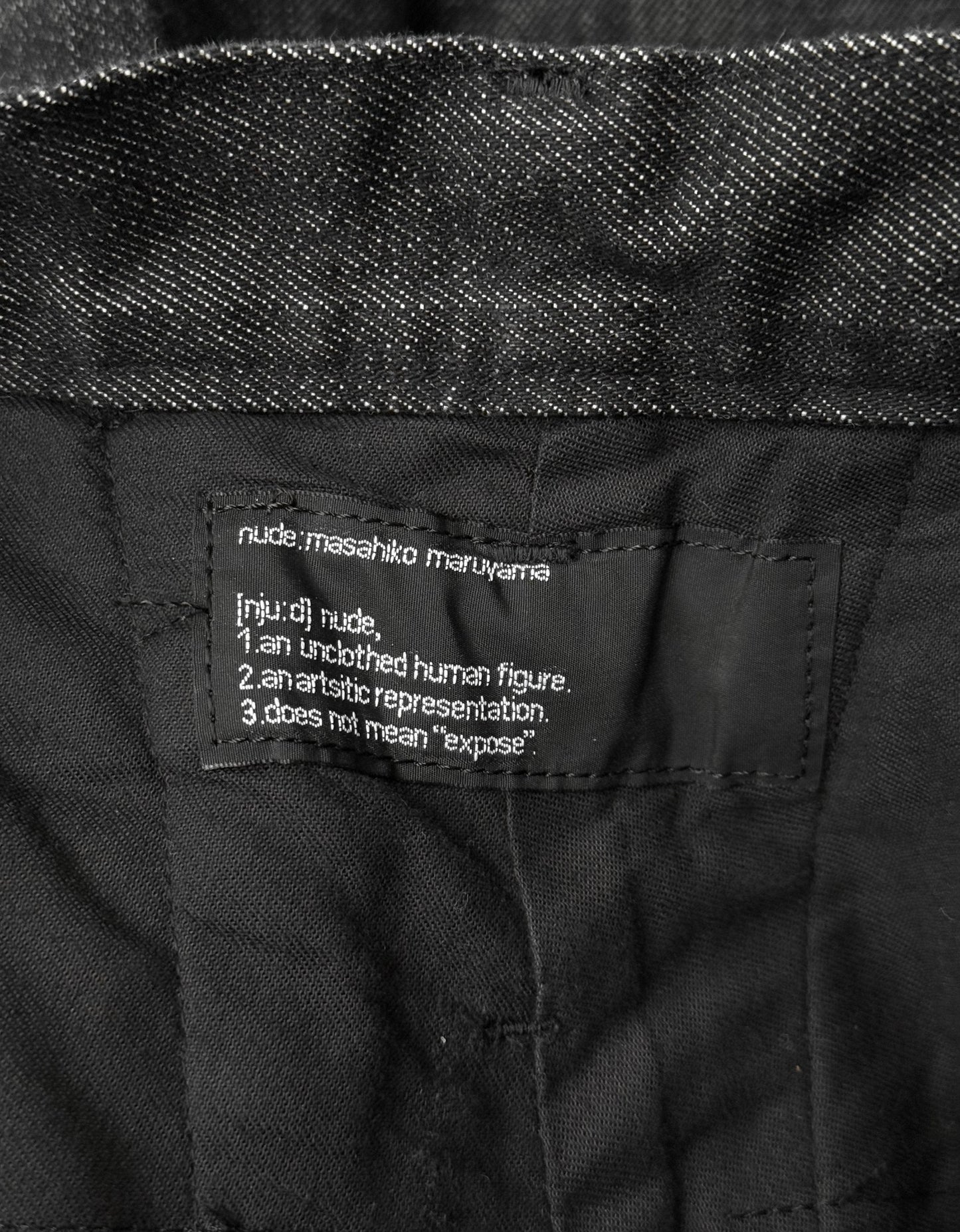 nude:masahiko maruyama Early 00s Deconstructed Double-waisted Cropped Denim