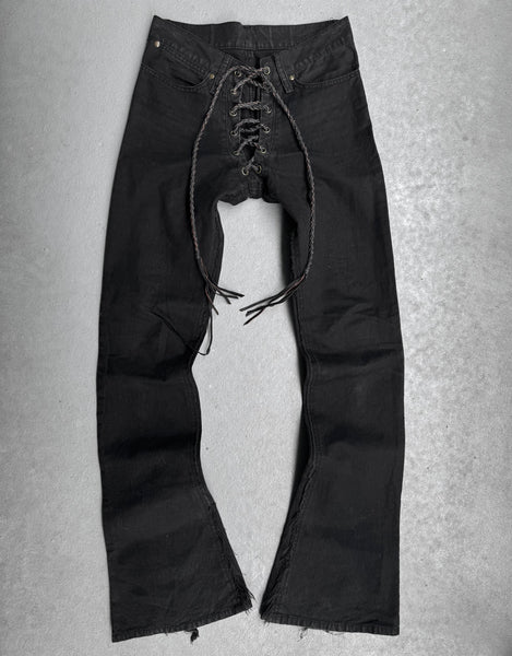 IfSixWasNine Black Lace-Up Flare Denim | Archive Japanese – DRIEW