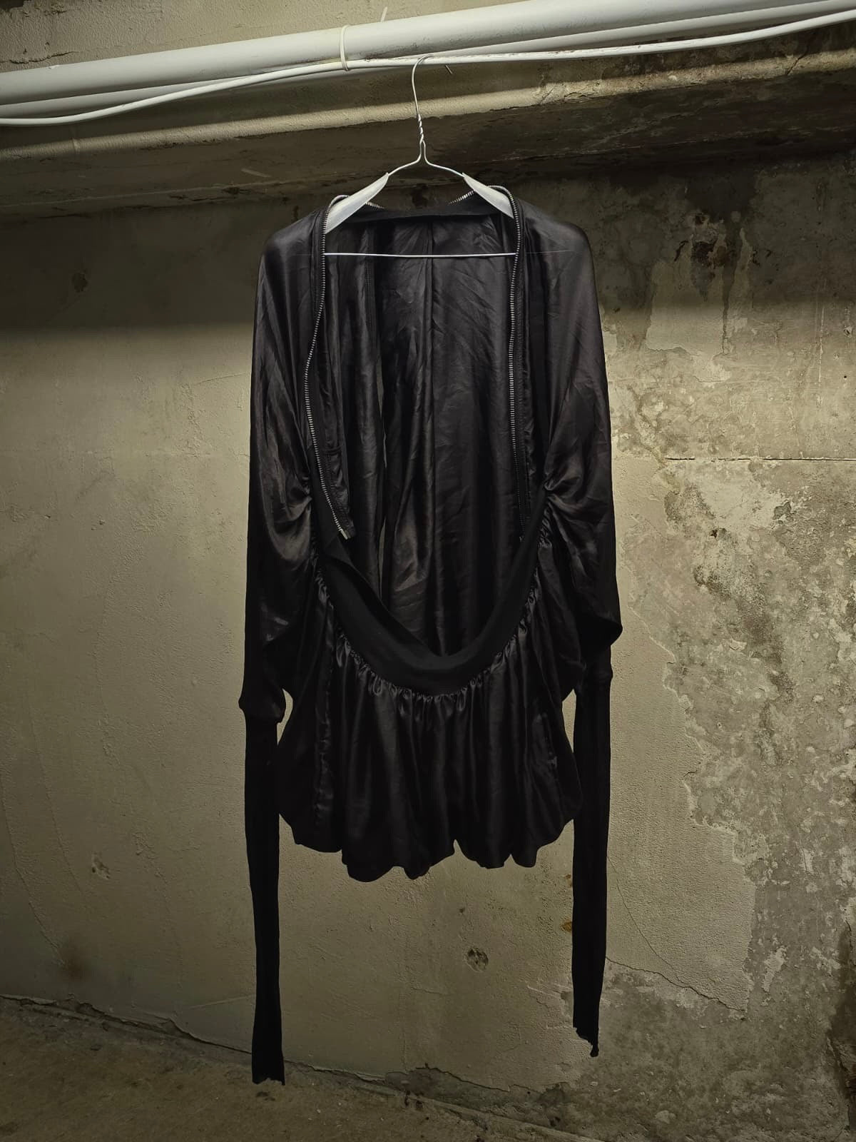 Rick Owens SS24 "LIDO" Silk Bubble Batwing Flight Bomber Jacket