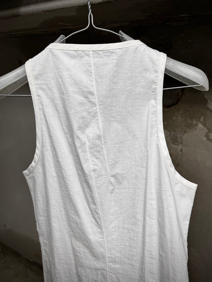 Carol Christian Poell 2010 FE-MALE 'CF/0911 FLAMMEN/1' Dead-end Striped Long Tank Top detail | DRIEW GARMENTS