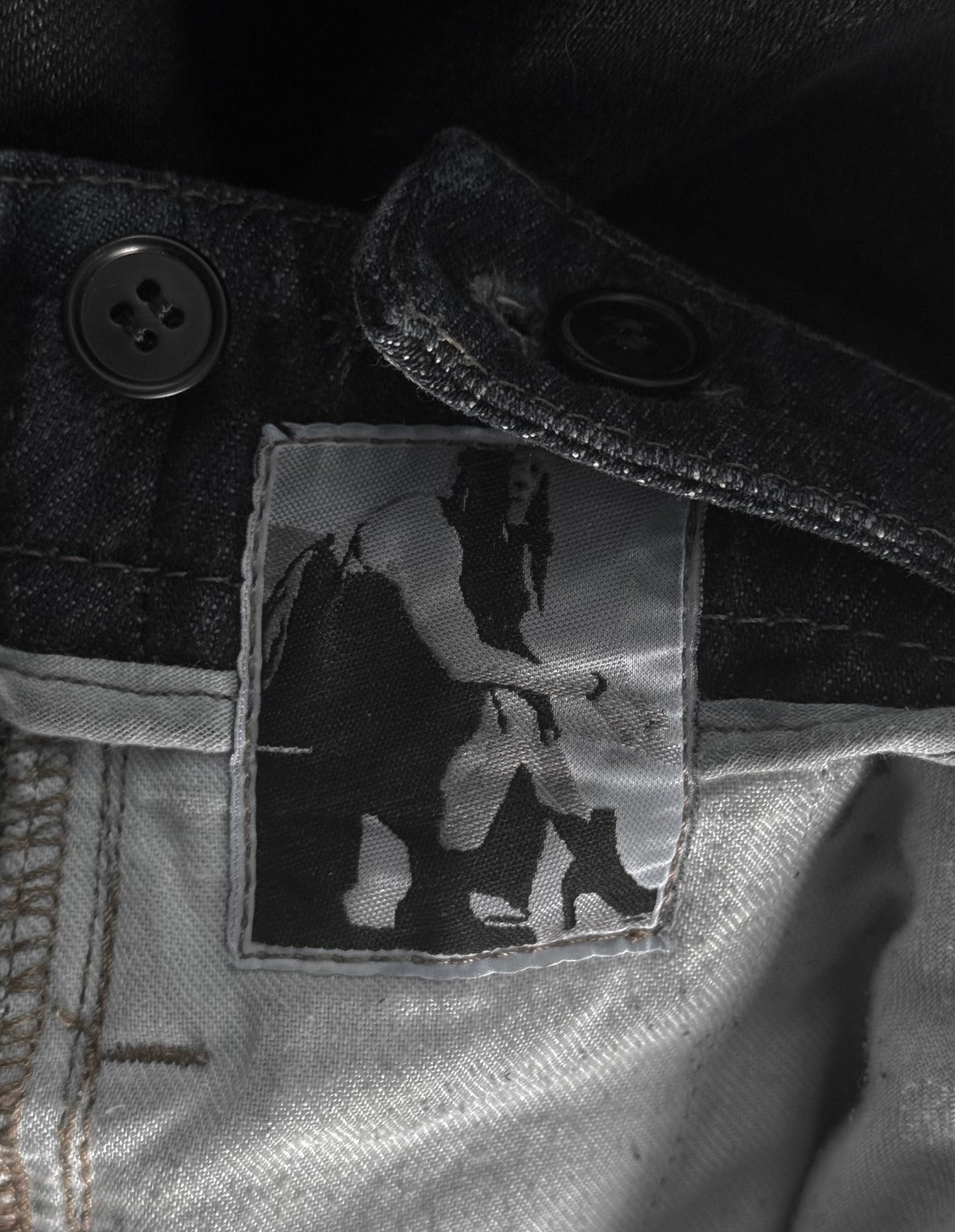 Rick Owens DRKSHDW AW07 "EXPLODER" Waxed Aircut Denim