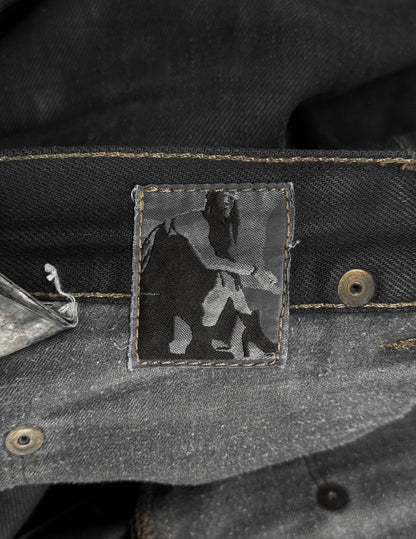 Rick Owens DRKSHDW SS11 “ANTHEM” BLK Light-waxed ‘Detroit Cut’ Skinny Denim
