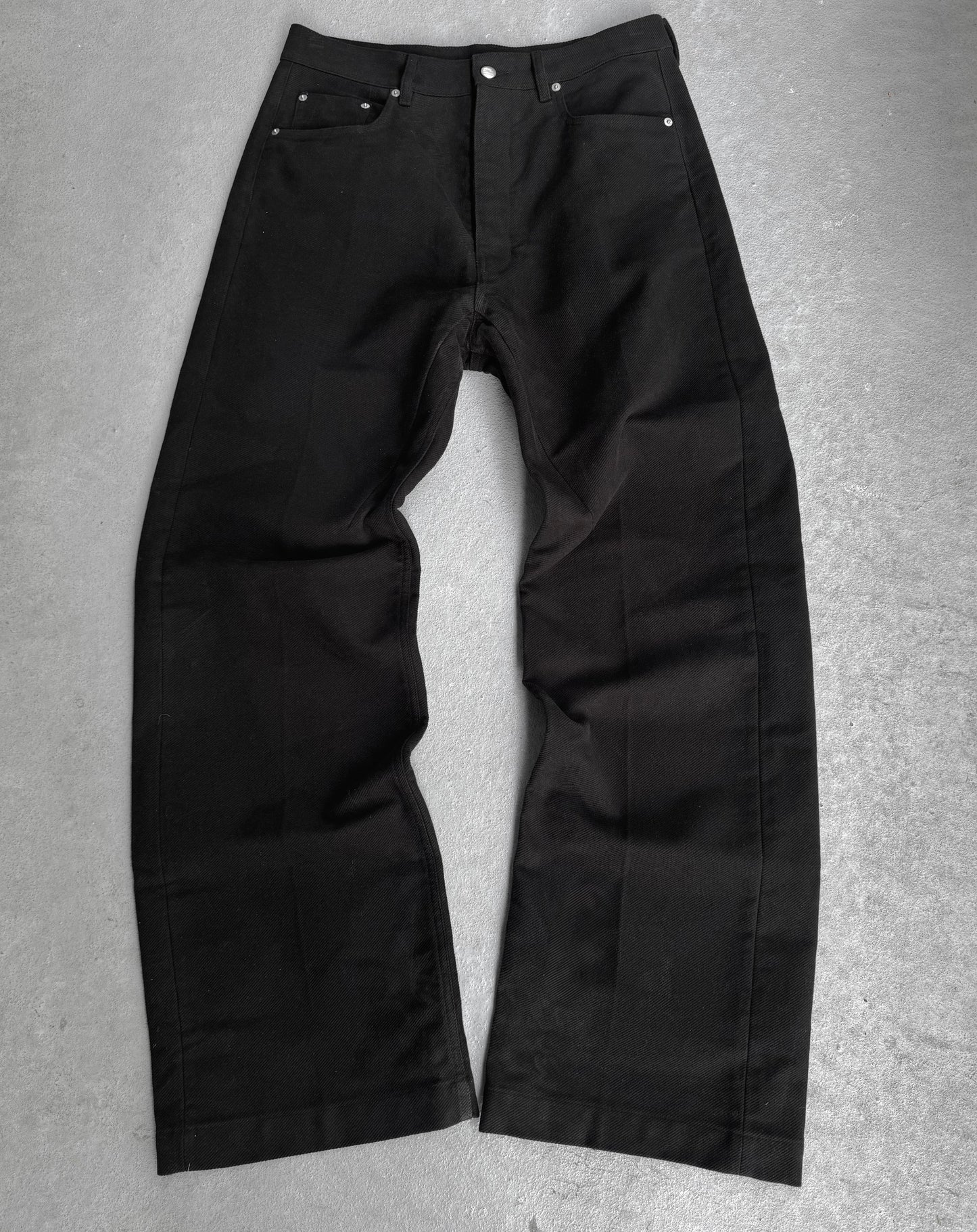 Rick Owens AW24 "PORTERVILLE" Geth Wide Leg Moleskin Denim