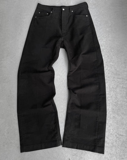 Rick Owens AW24 "PORTERVILLE" Geth Wide Leg Moleskin Denim