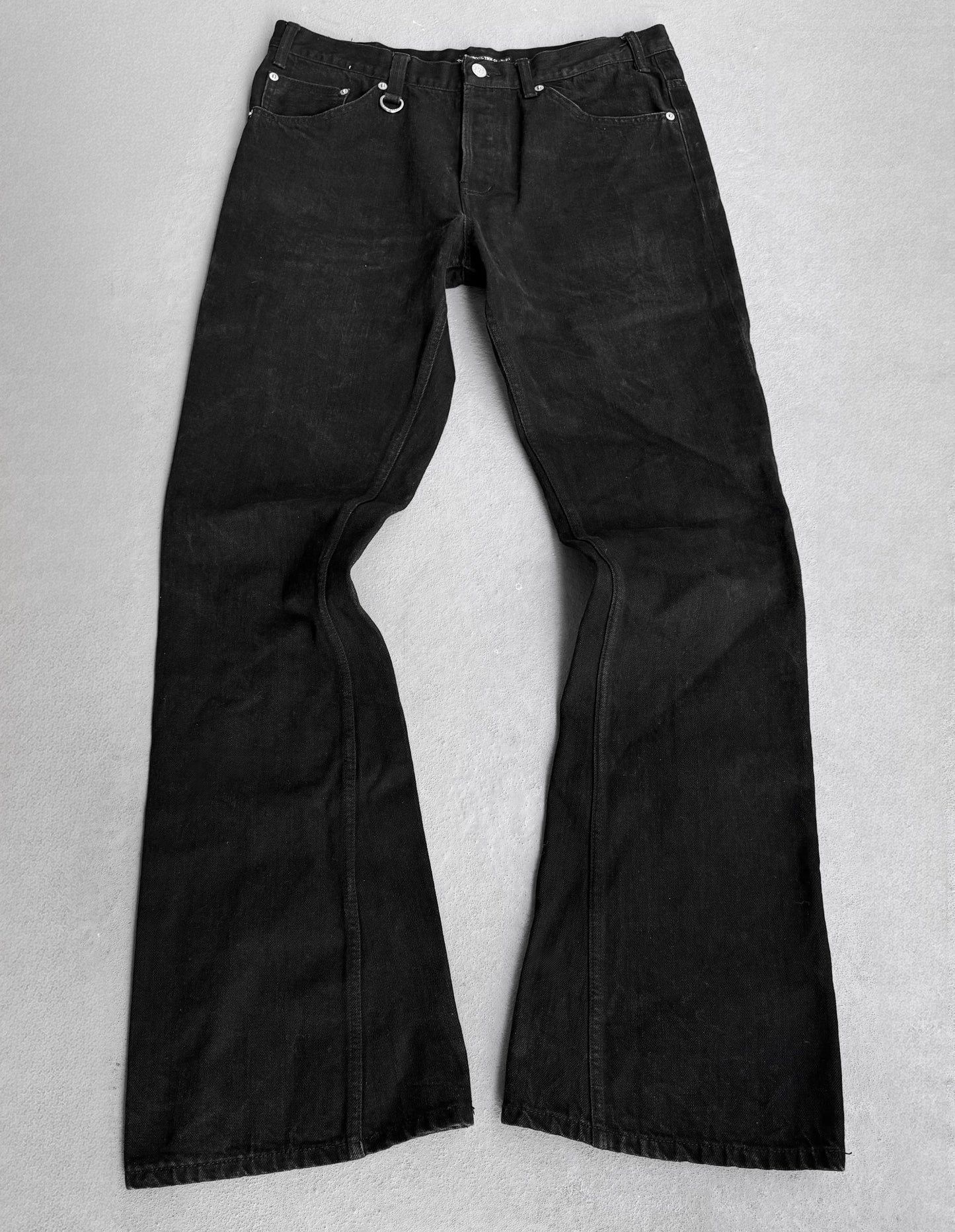 BACKBONE The Basis AW11 Washed Black Flare Denim