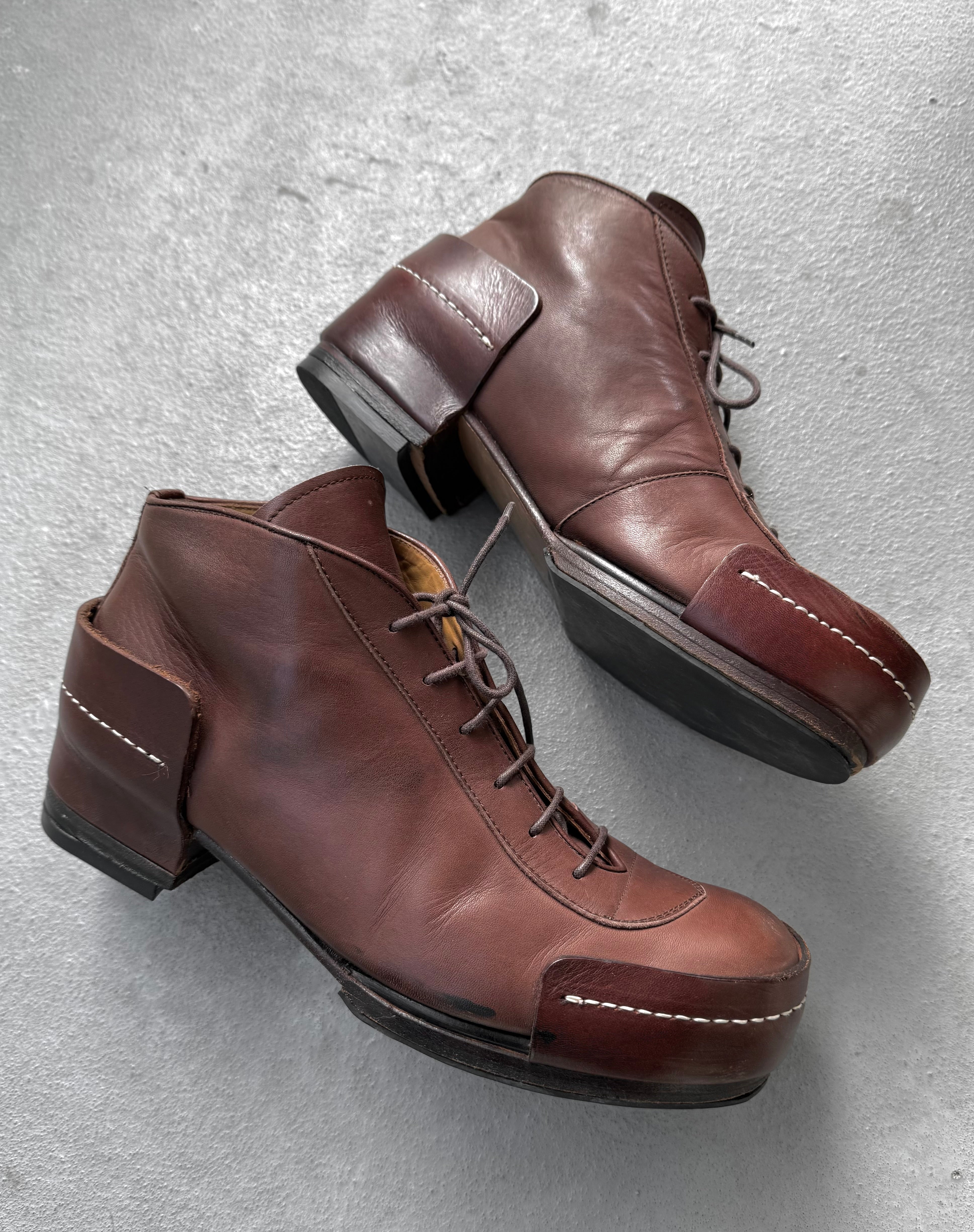 MiharaYasuhiro Early 00s Lace-up Leather Ankle Boots – DRIEW