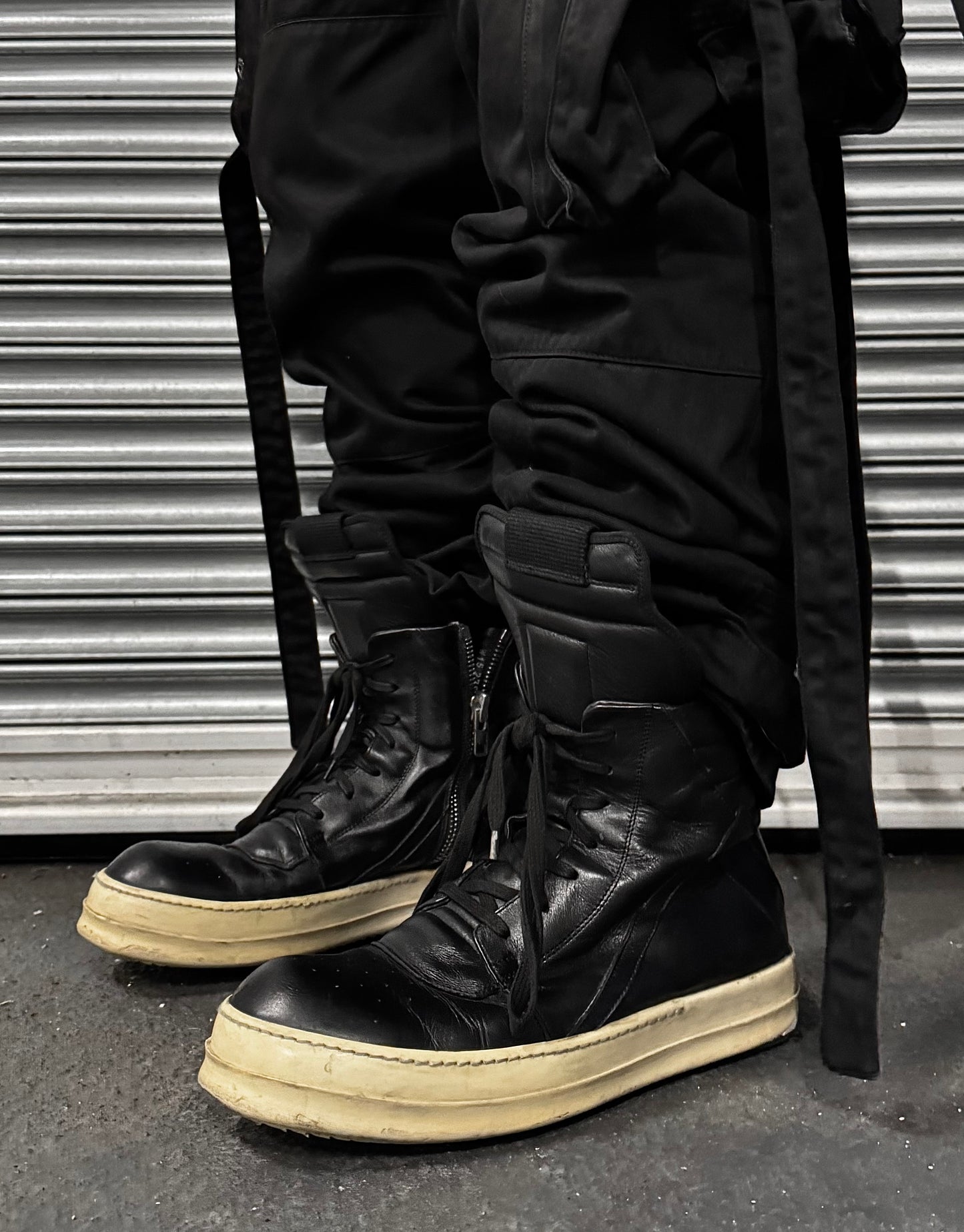 Rick Owens AW15 “SPHINX” Leather Geobasket Sneakers