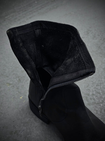 Isamu Katayama "BACKLASH" Side Zip Deerskin Leather boots detail | DRIEW GARMENTS