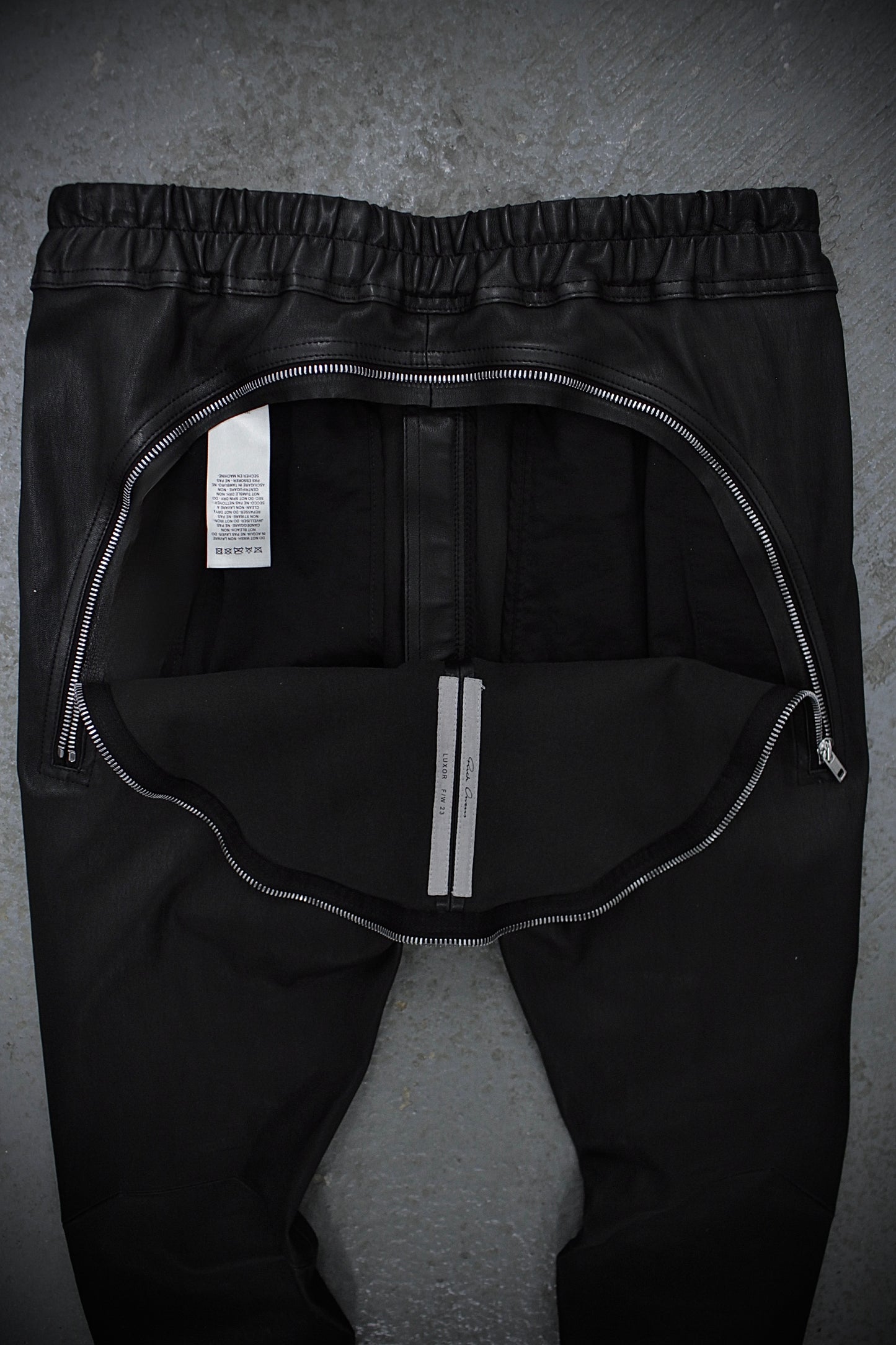 Rick Owens AW23 "LUXOR" Gary Lamb Leather Skinny Pants