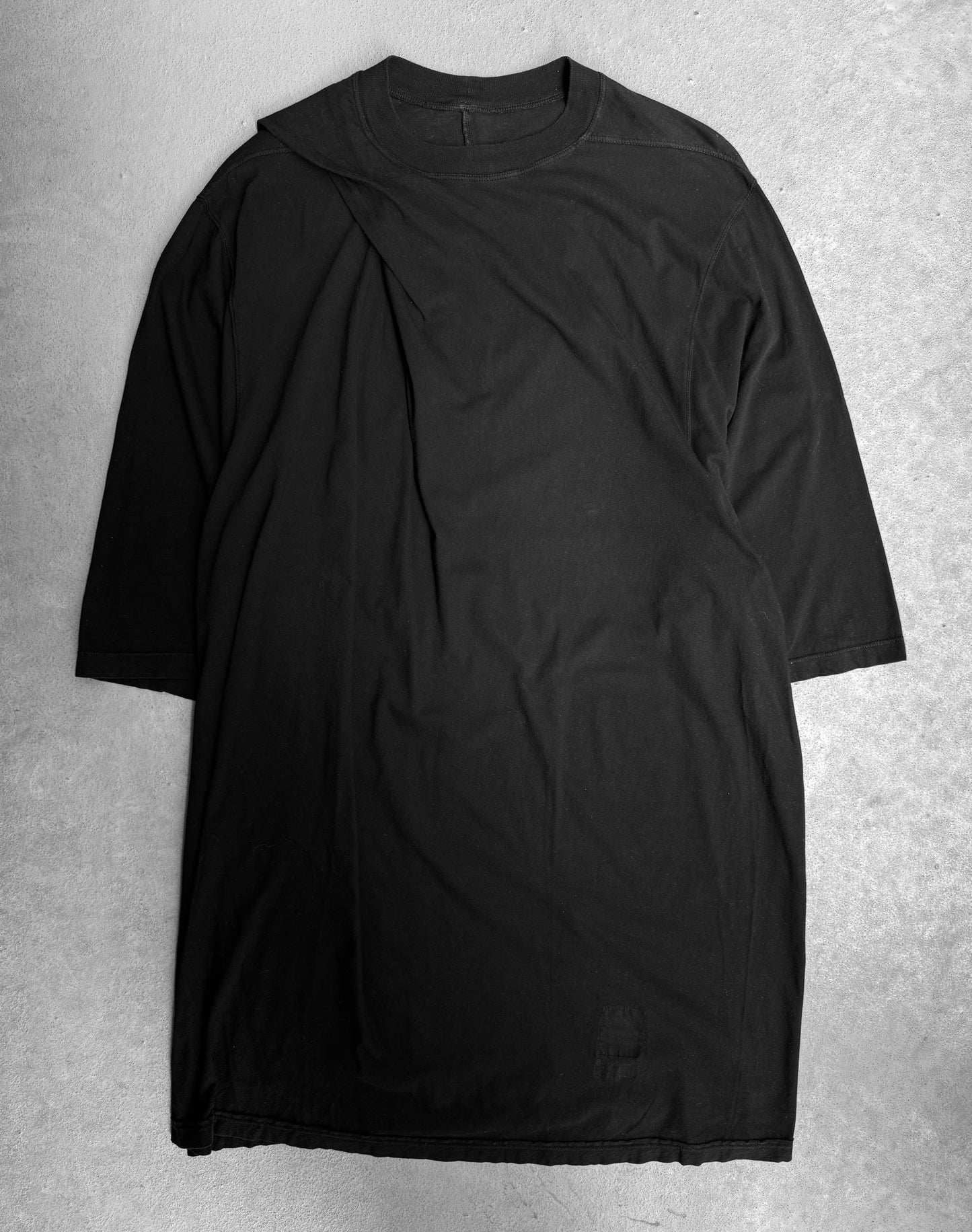 Rick Owens DRKSHDW SS15 “FAUN” Pleated Asymmetrical Jumbo T-shirt
