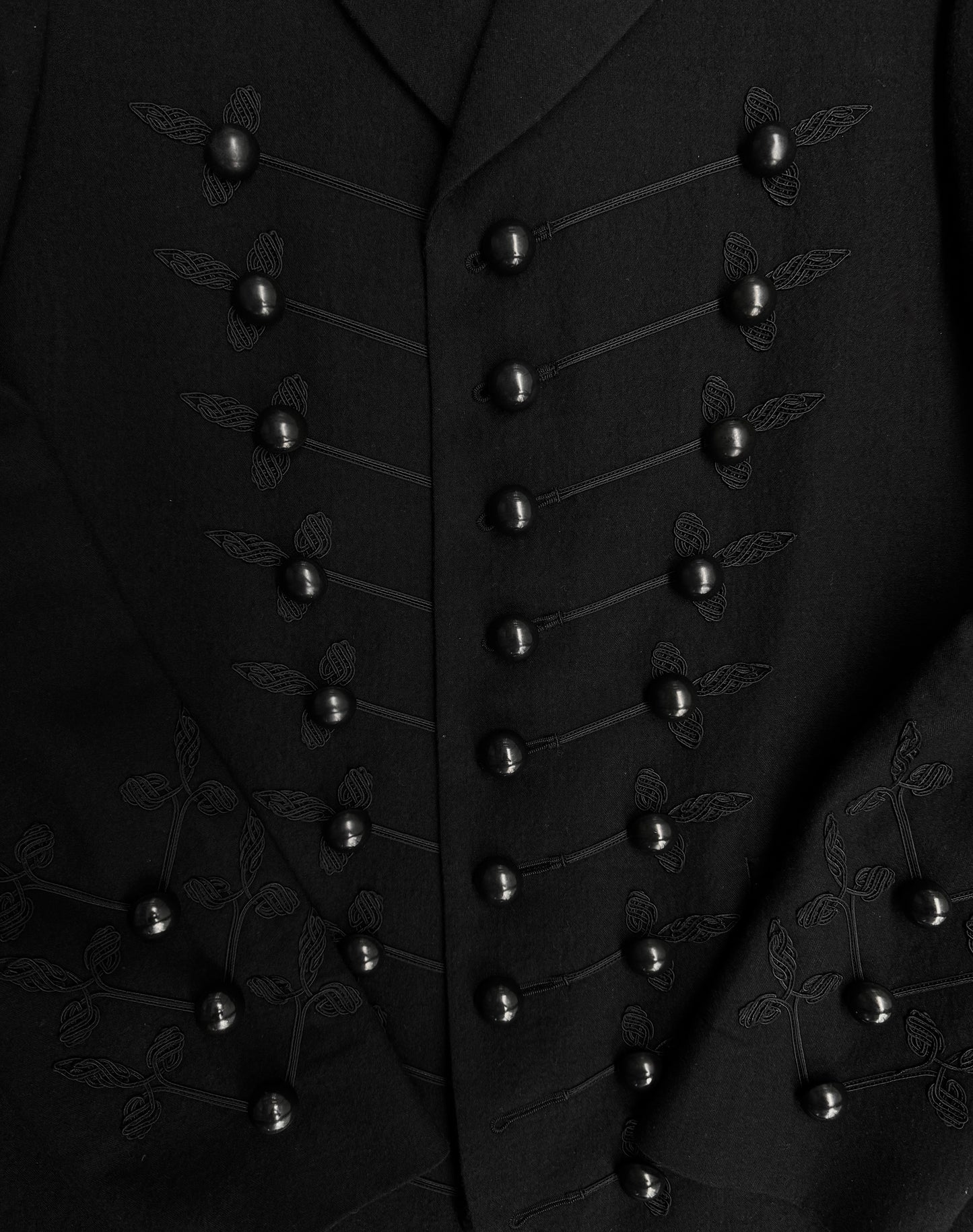 Number (N)ine AW06 “NOIR”Embroidered Wool Napoleon Blazer