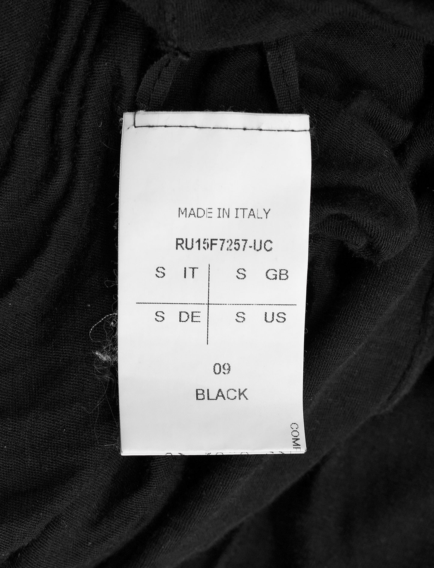 Rick Owens AW15 “SPHINX” Black Double-layered Long-sleeves