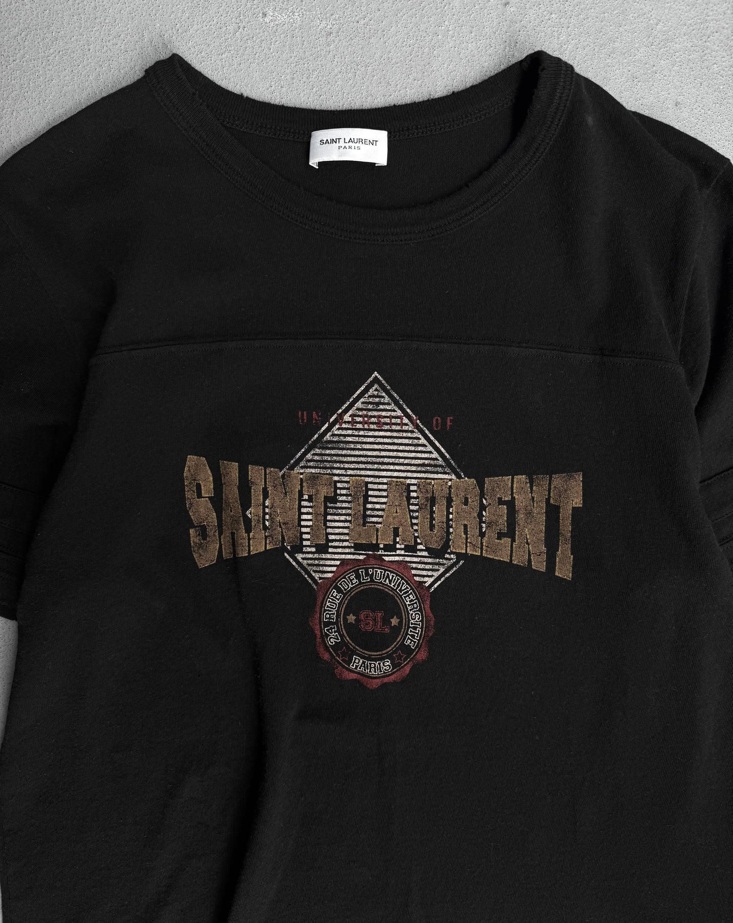 Saint Laurent Paris SS21 University Alumni Logo T-shirt