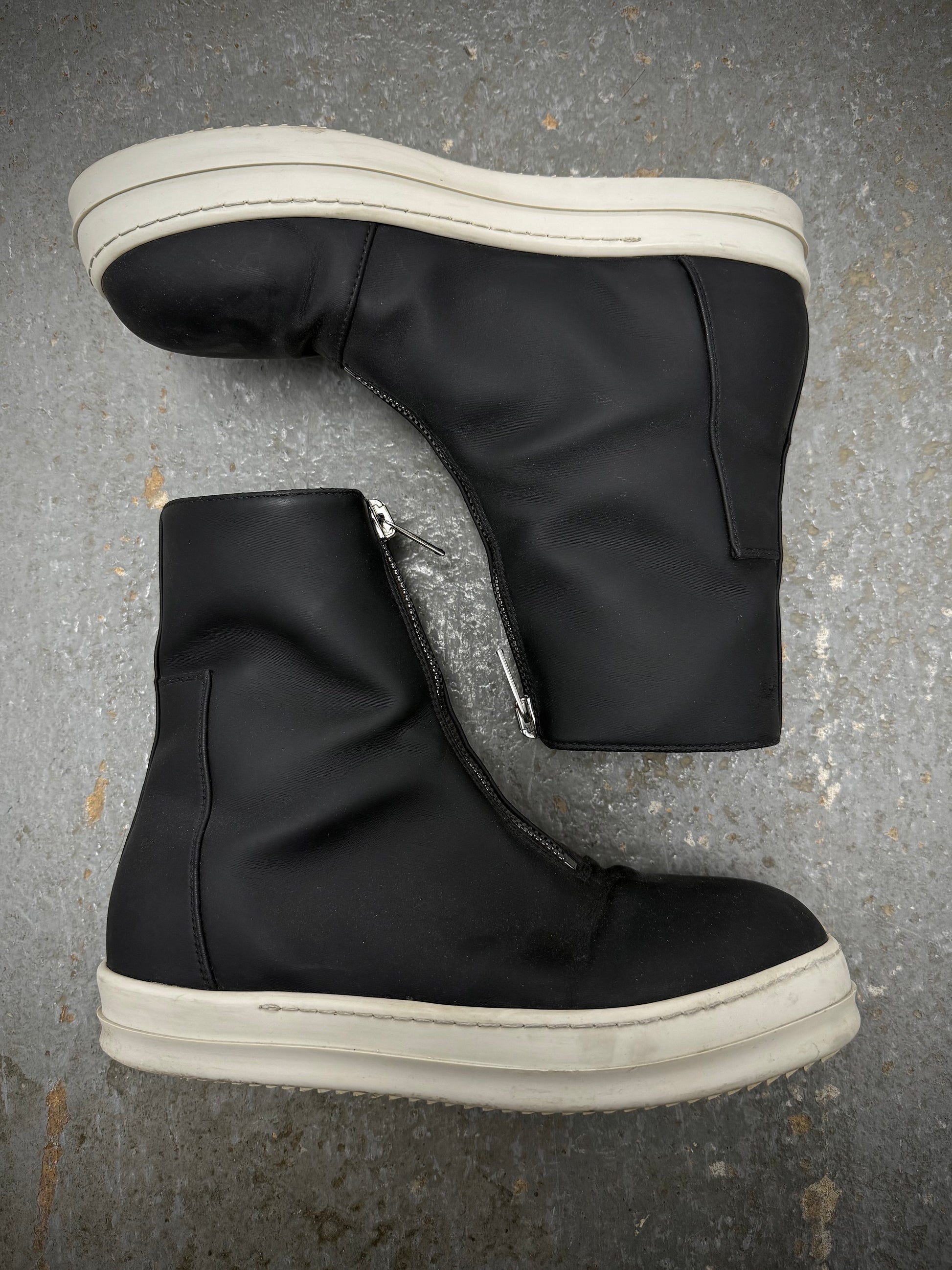 Rick Owens DRKSHDW AW20 “PERFORMA” Front Zip Polyurethane Sneaker Boots | Archive Fashion Toronto