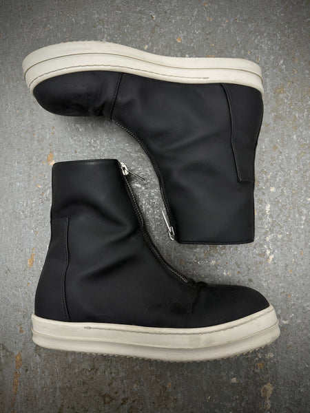 Rick Owens AW20 Front Zip Polyurethane Sneaker Boots | DRIEW