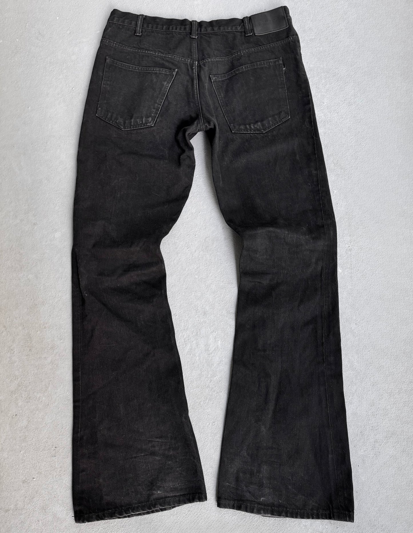 BACKBONE The Basis AW11 Washed Black Flare Denim