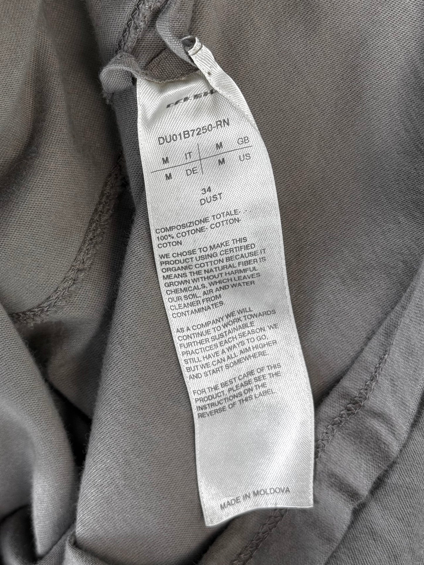 Rick Owens DRKSHDW SS22 "FOGACHINE" DUST Level T-shirt