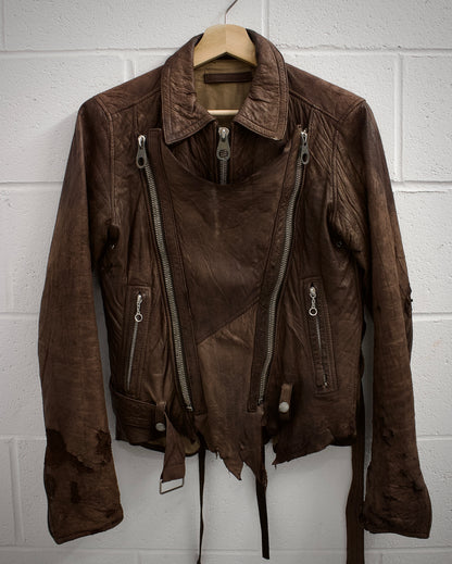 MiharaYasuhiro AW03 Distressed Sheepskin Leather Jacket