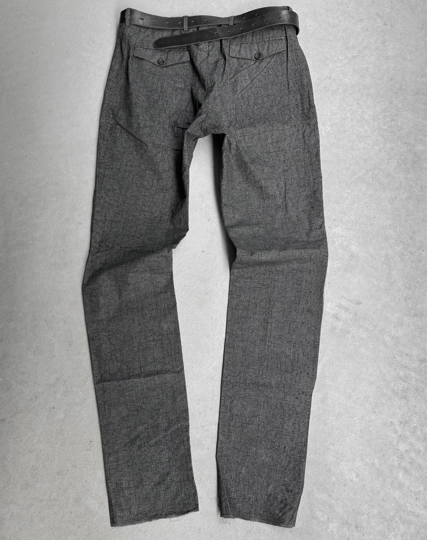 NICOLAS ANDREAS TARALIS Early 00s Laser Cut Slim-fit Dress Pants