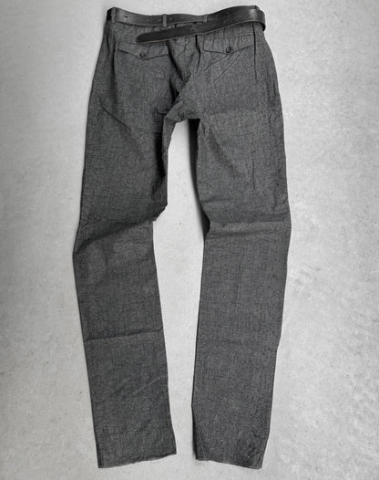 NICOLAS ANDREAS TARALIS Early 00s Laser Cut Slim-fit Dress Pants