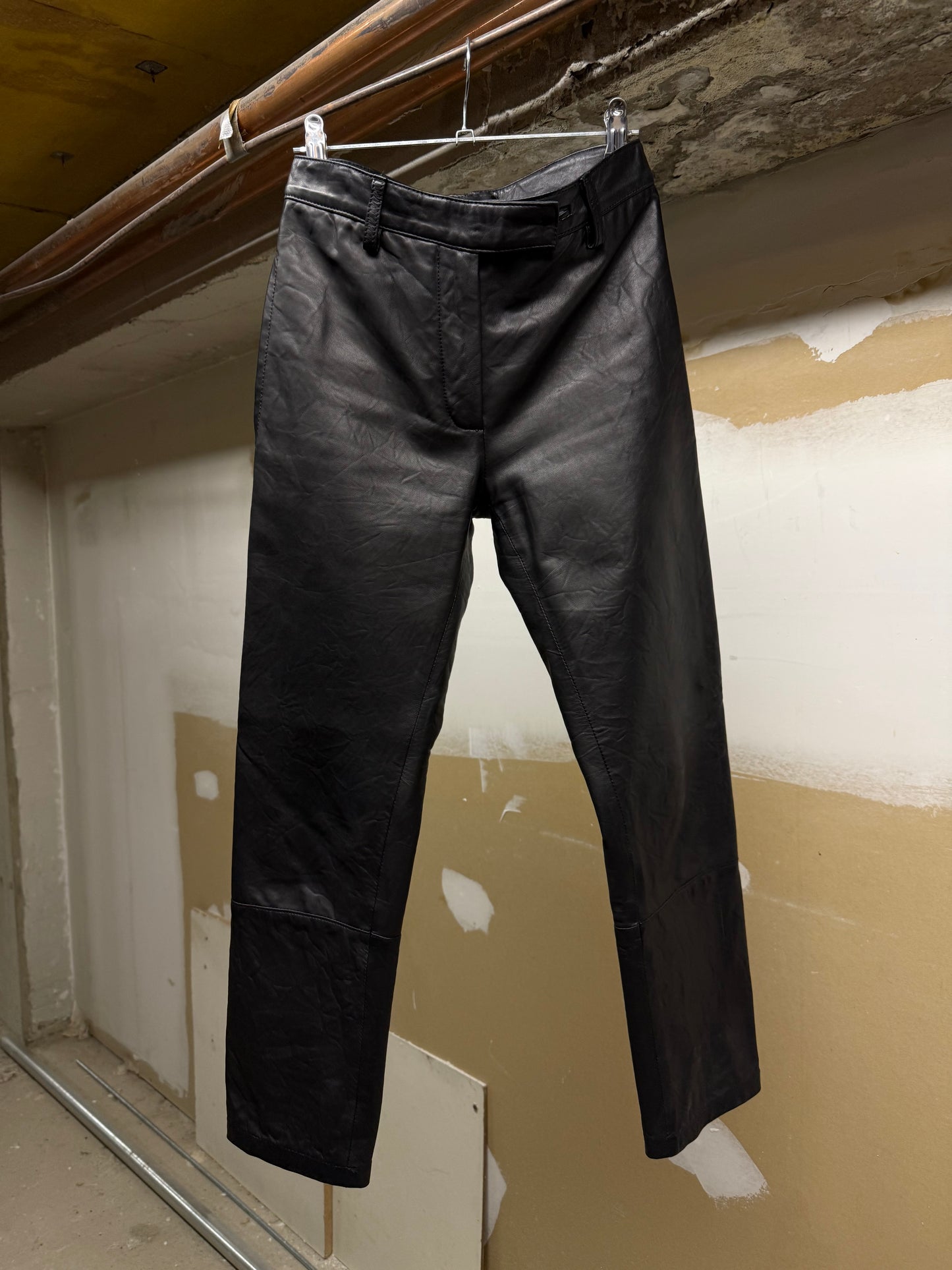 Ann Demeulemeester Early 00s Lambskin Leather Skinny Pants
