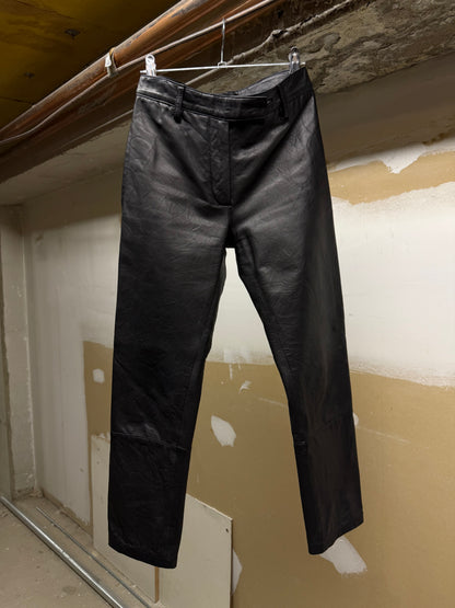 Ann Demeulemeester Early 00s Lambskin Leather Skinny Pants