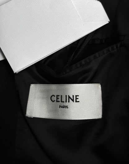 CELINE SS19 by Hedi Slimane Two-button Garbardine Wool Rectangle Blazer