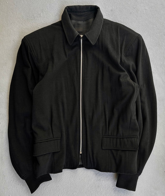 Tokio Kumagai AW96 Pleated Gabardine Wool Zip-up Jacket