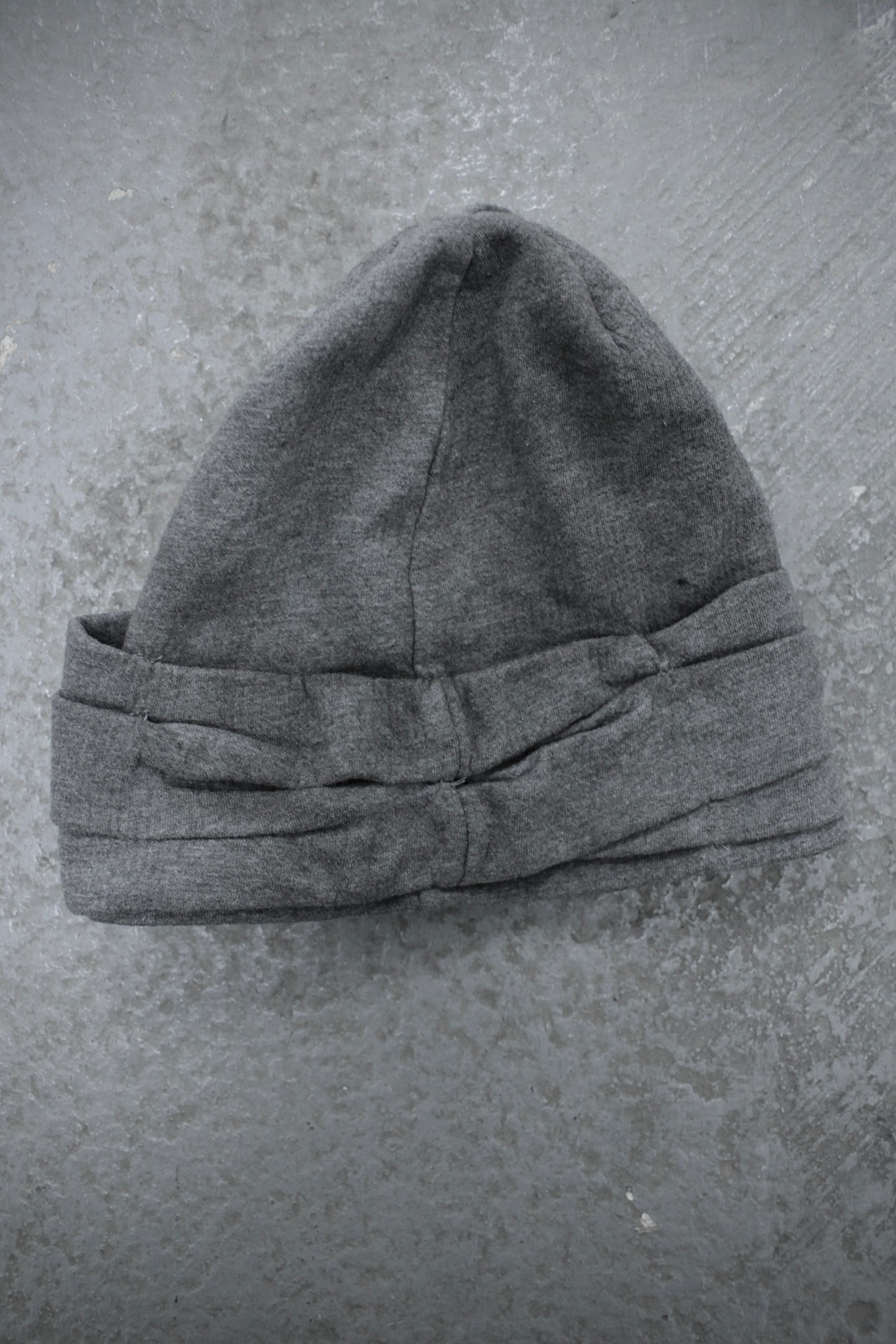 14thAddiction Early 00s Grey Layered Metal Piecing Beanie detail | DRIEW GARMENTS