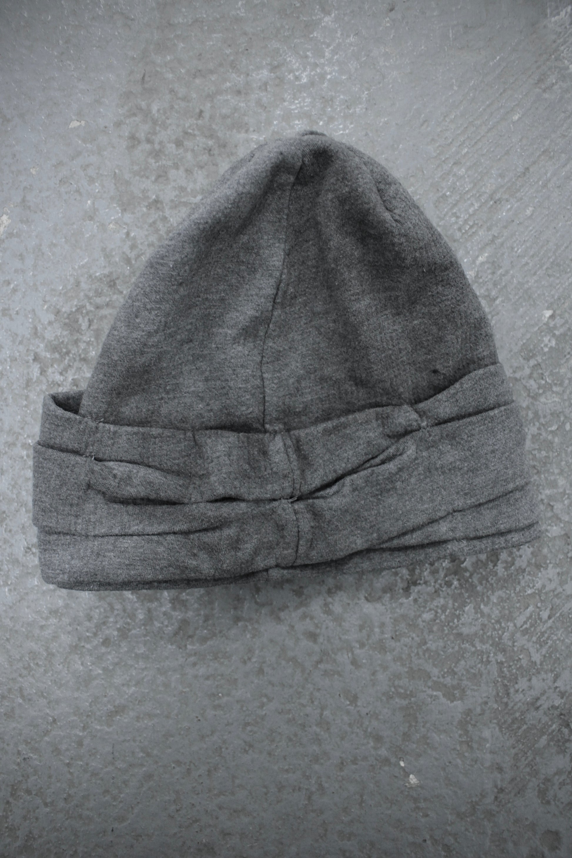14thAddiction Early 00s Grey Layered Metal Piecing Beanie detail | DRIEW GARMENTS